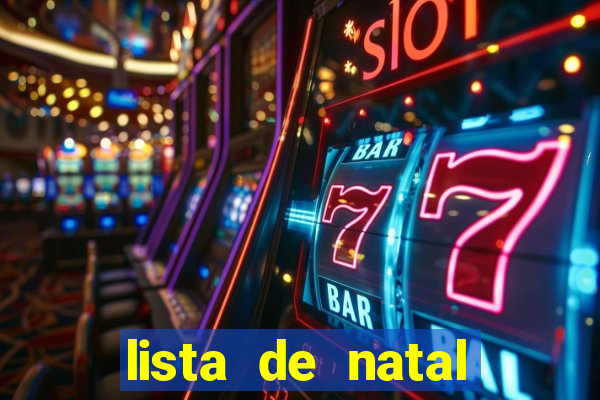 lista de natal para imprimir